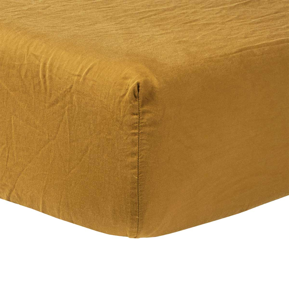 Drap housse satin Jaune 90 x 200 cm Drap housse satin Jaune 90 x 200 cm