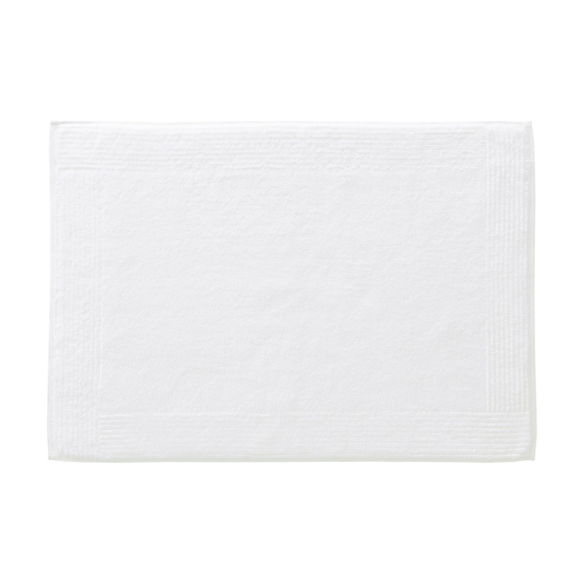 Tapis de bain en  coton blanc 50 x 70 cm
