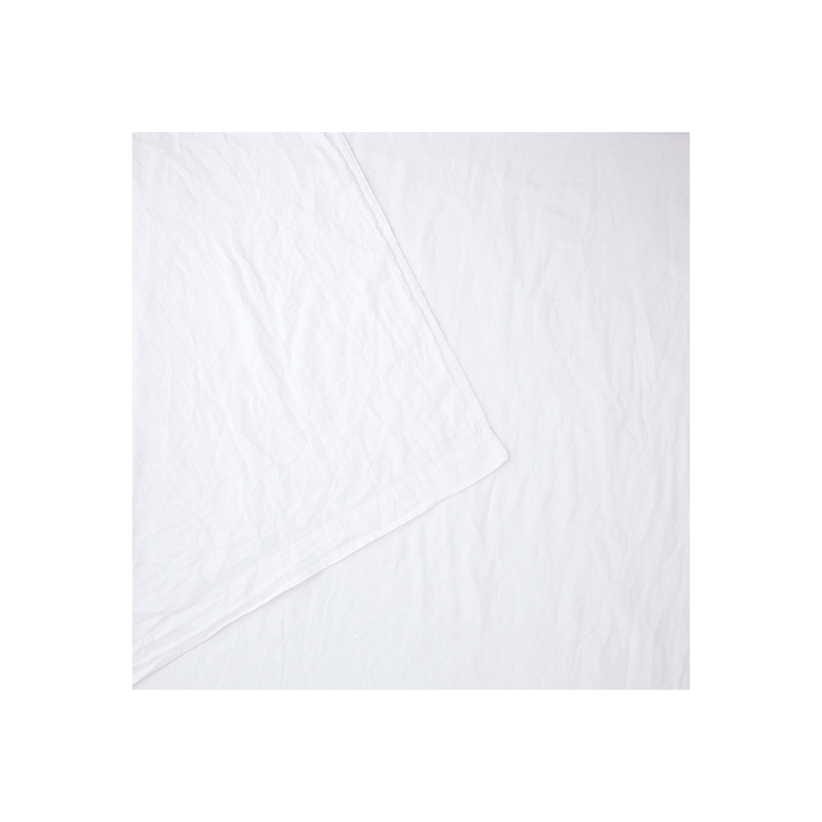 Drap plat satin Blanc 180 x 290 cm (photo) Drap plat satin Blanc 180 x 290 cm