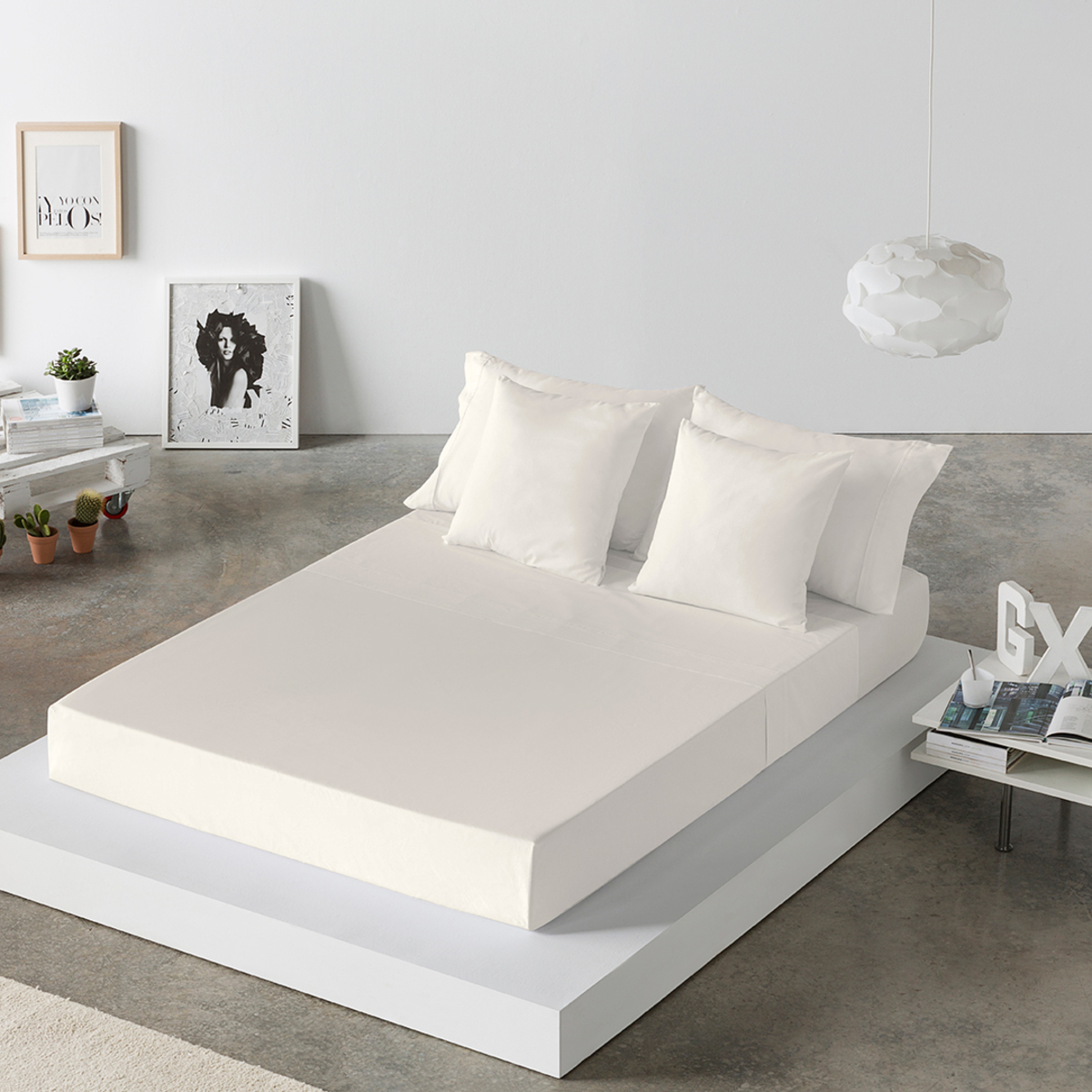 Drap de lit en cotonbeige 250x280 Drap de lit en cotonbeige 250x280