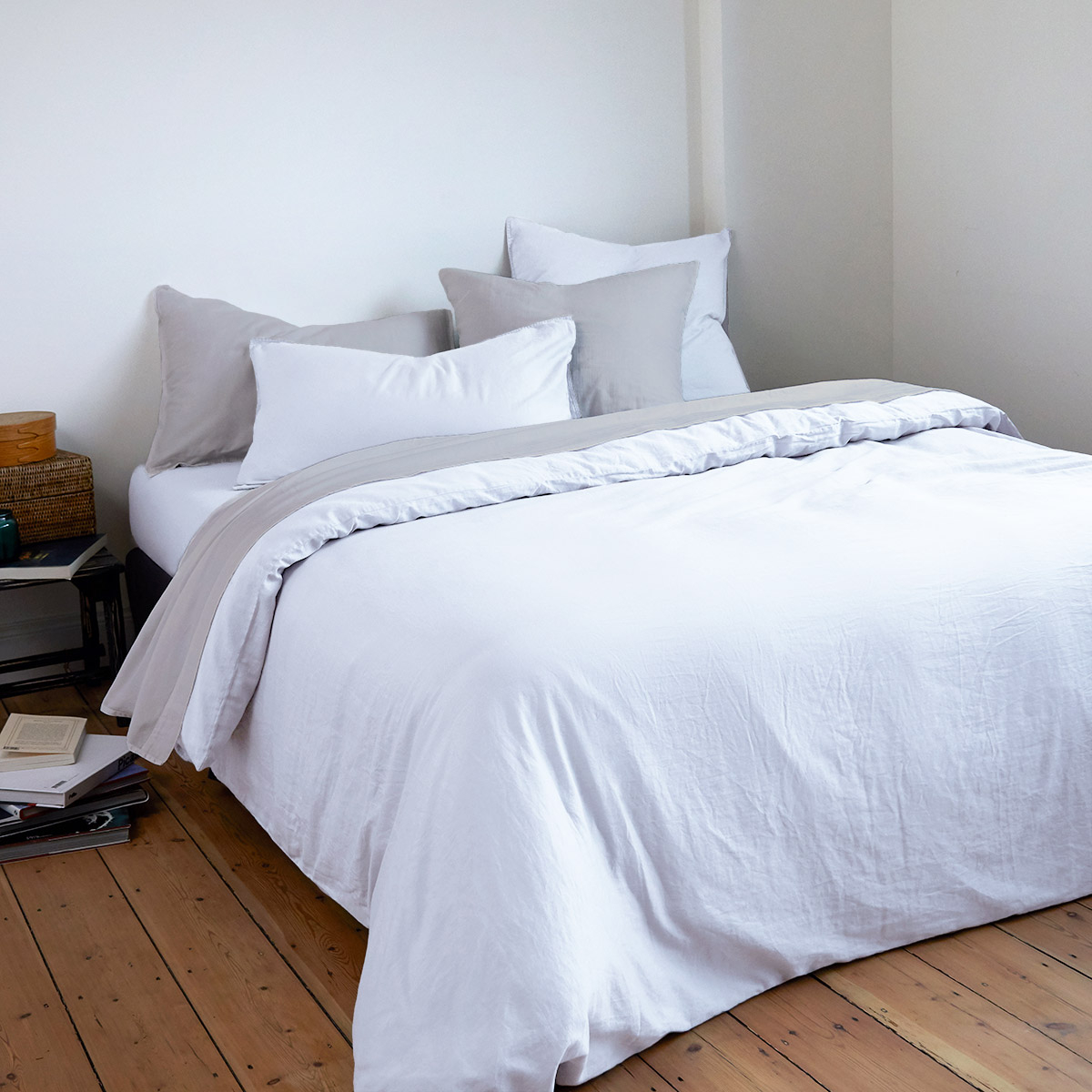 Housse de couette satin Blanc 140 x 200 cm Housse de couette satin Blanc 140 x 200 cm