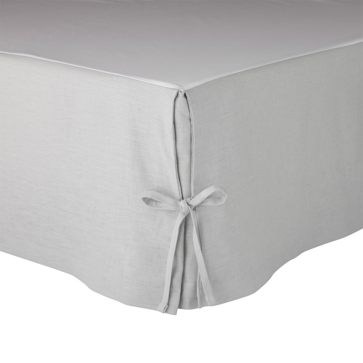 Cache sommier 100% lin Gris 140 x 200 cm Cache sommier 100% lin Gris 140 x 200 cm