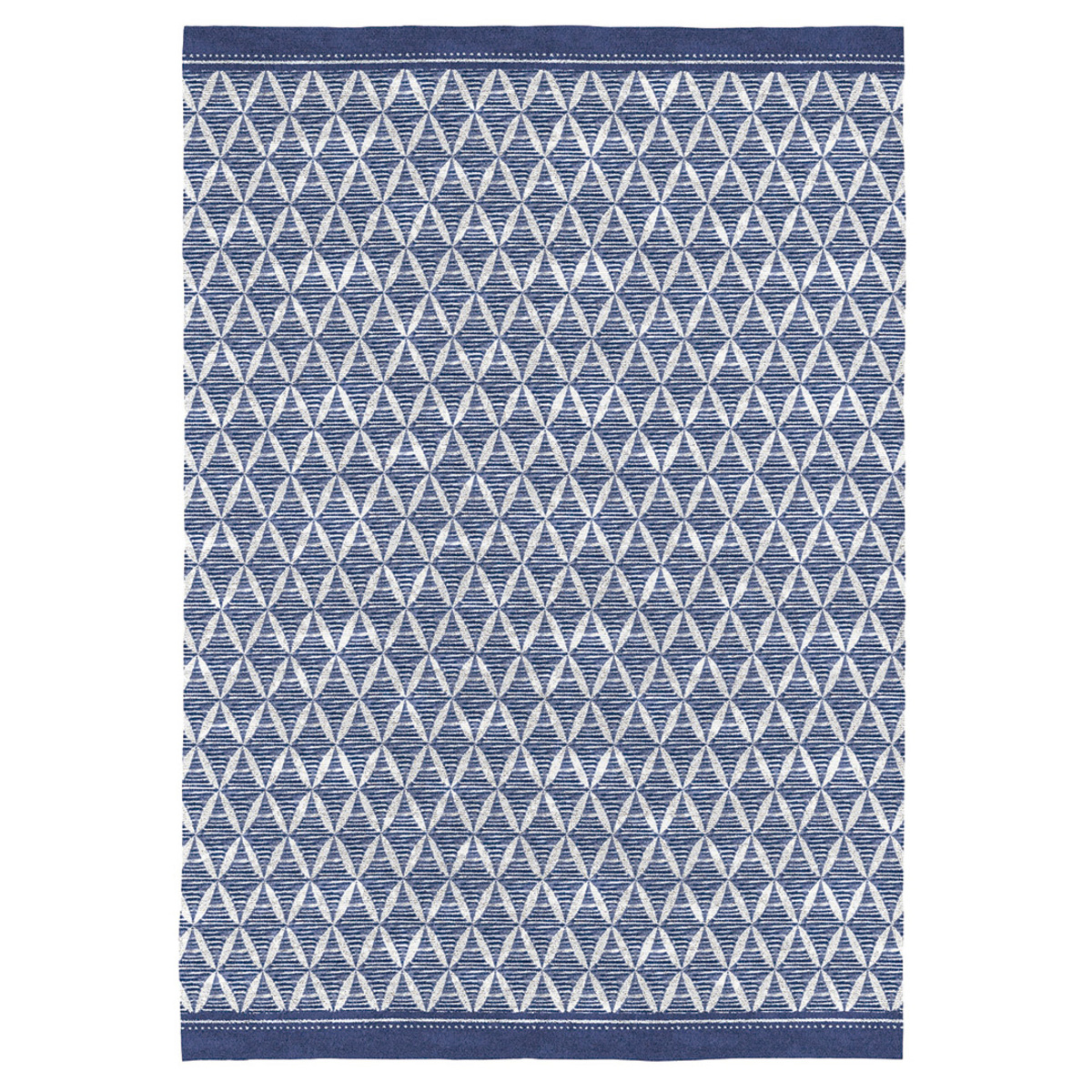 Tapis décoratif en coton en impression digital bleu 80x150 cm
