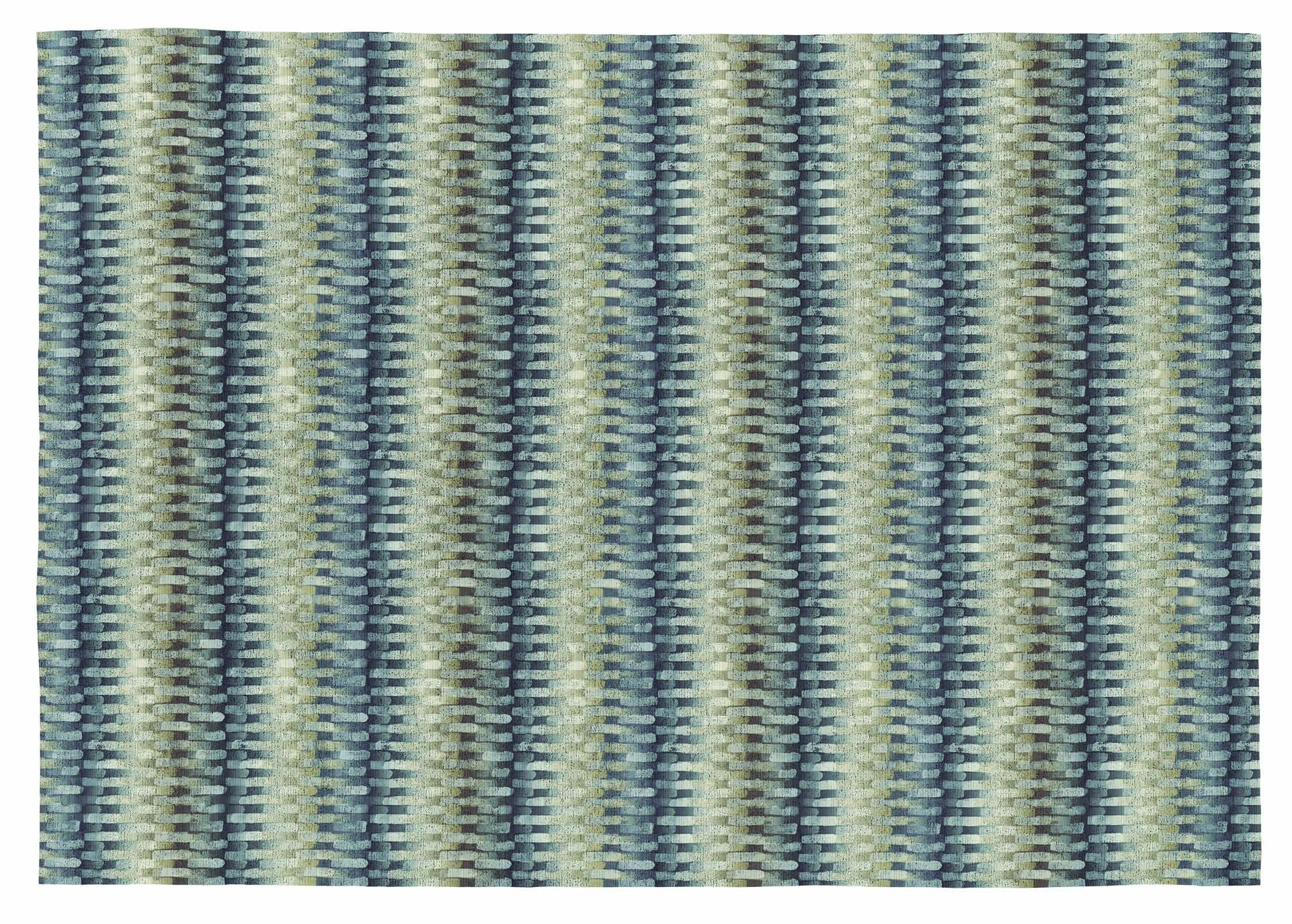 Tapis décoratif en coton en impression digital bleu 120x170 Tapis décoratif en coton en impression digital bleu 120x170