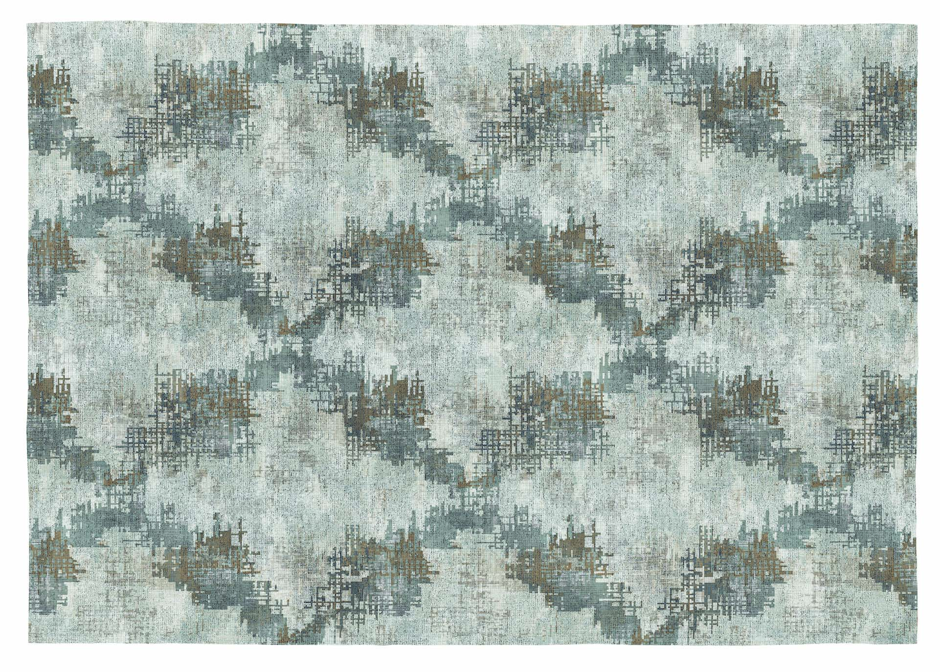 Tapis décoratif en coton en impression digital gris 140x200 cm Tapis décoratif en coton en impression digital gris 140x200 cm