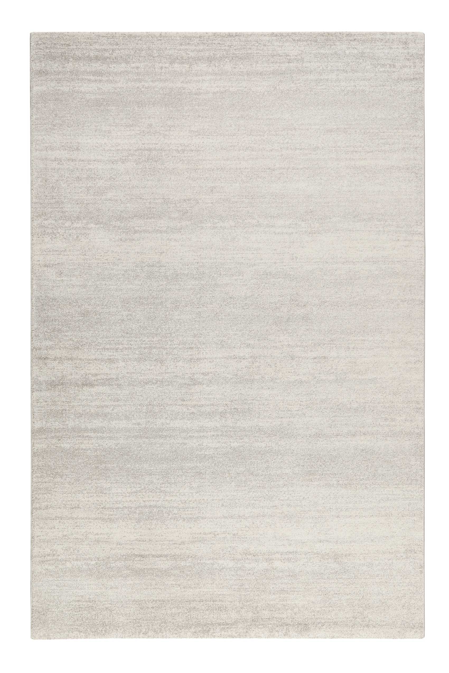 Tapis uni à velours ras gris chiné beige 290x200