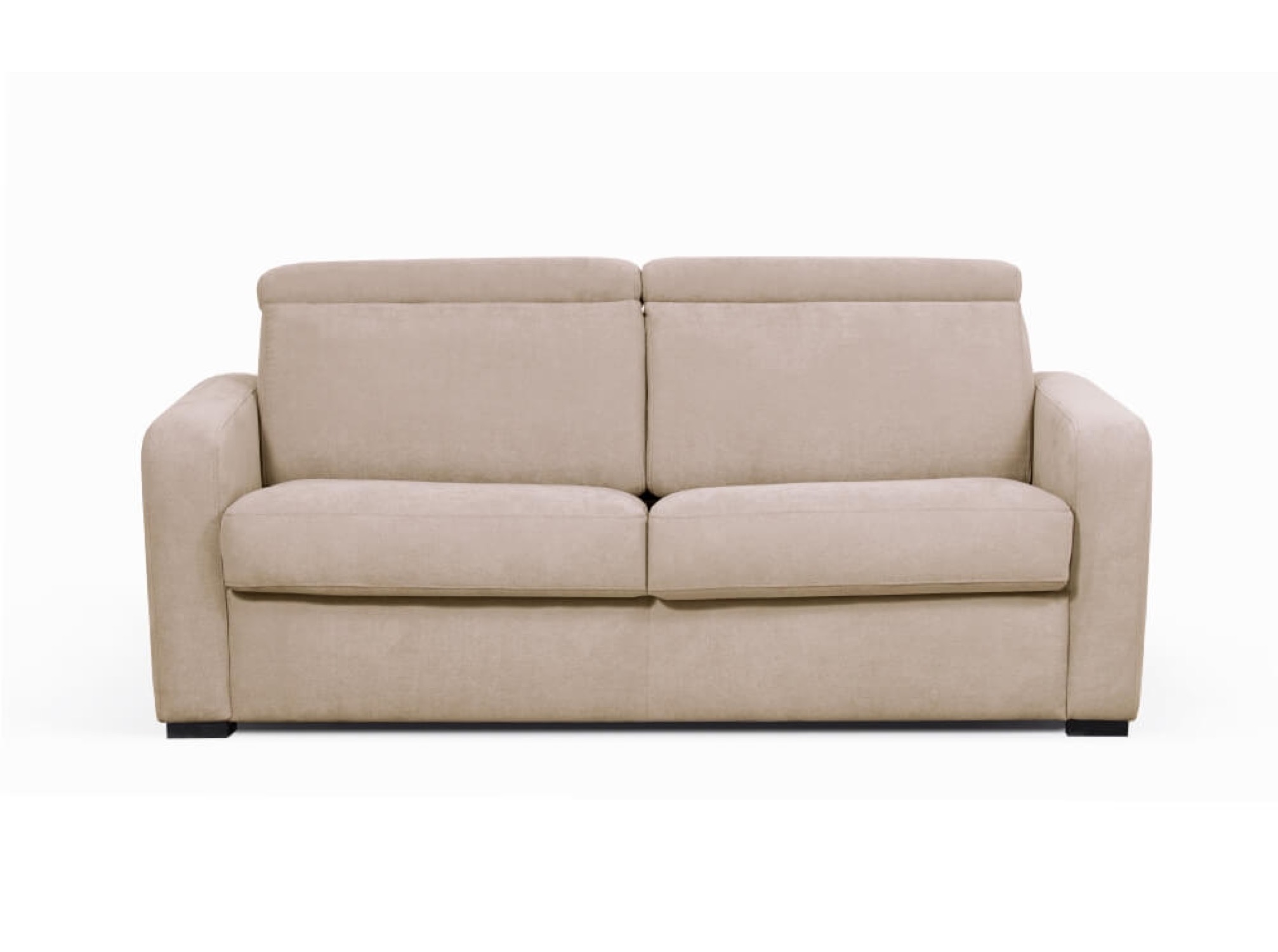 Canapé convertible express 3 places en tissu beige (photo) Canapé convertible express 3 places en tissu beige