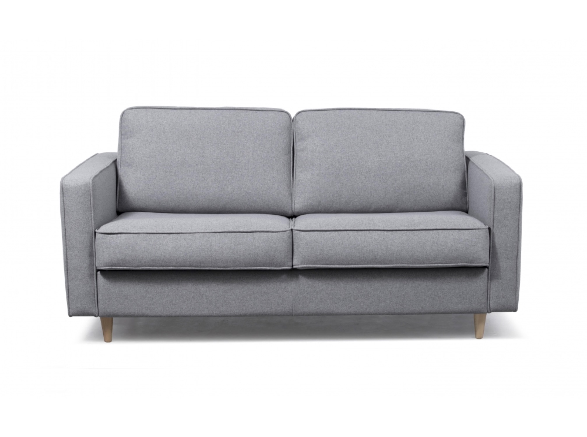 Canapé convertible express 3 places scandinave en tissu gris clair