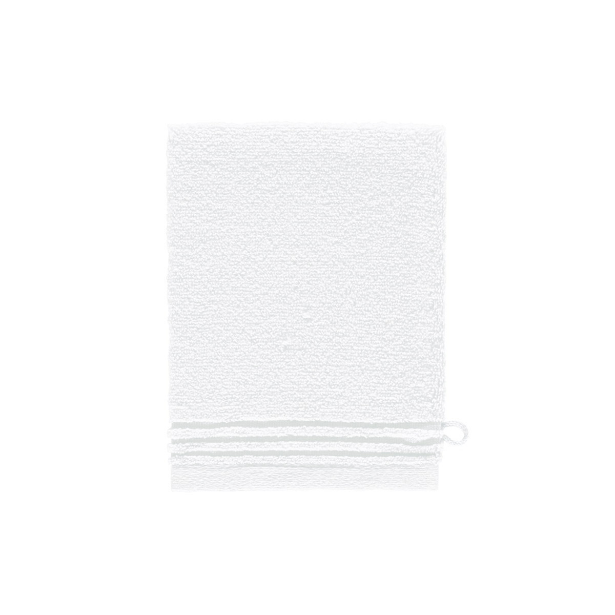 Gant de toilette en  coton blanc 15 x 21 cm