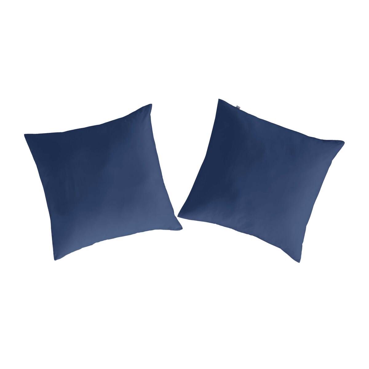 2 taies d'oreiller en coton bleu marine 80x80 2 taies d'oreiller en coton bleu marine 80x80