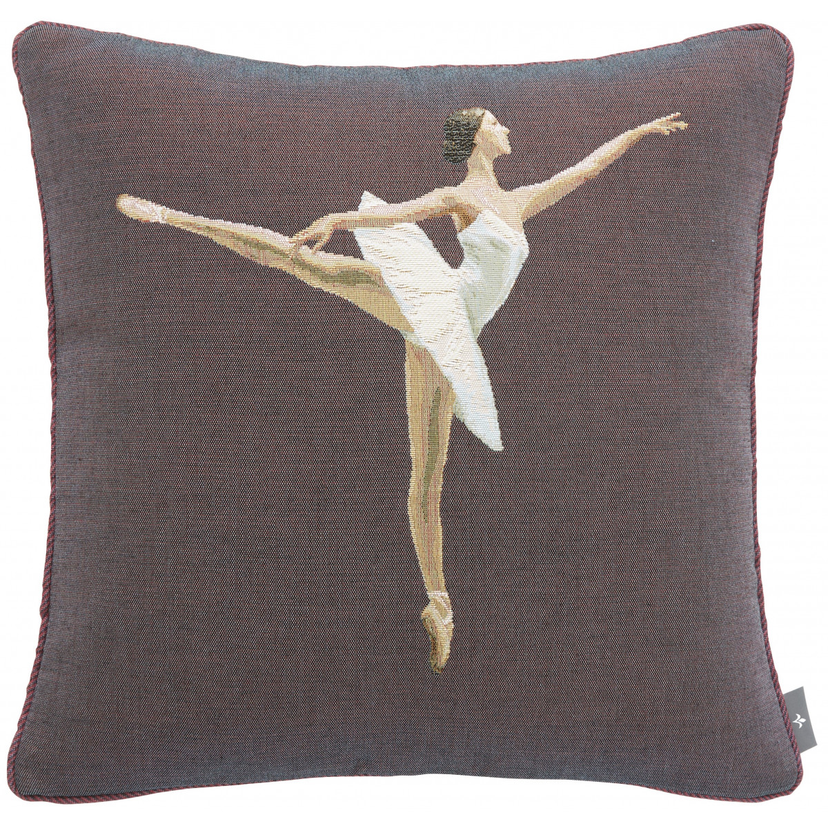 Coussin tapisserie danseuse pointe Violet 50 x 50 Coussin tapisserie danseuse pointe Violet 50 x 50