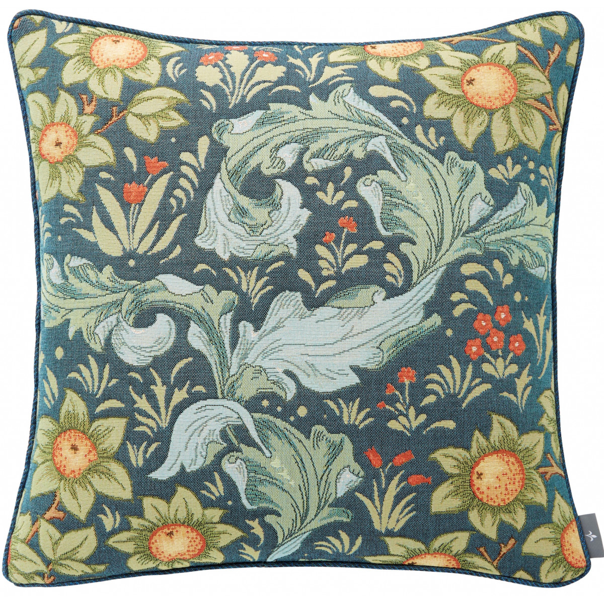 Coussin tapisserie oranger Bleu 50 x 50