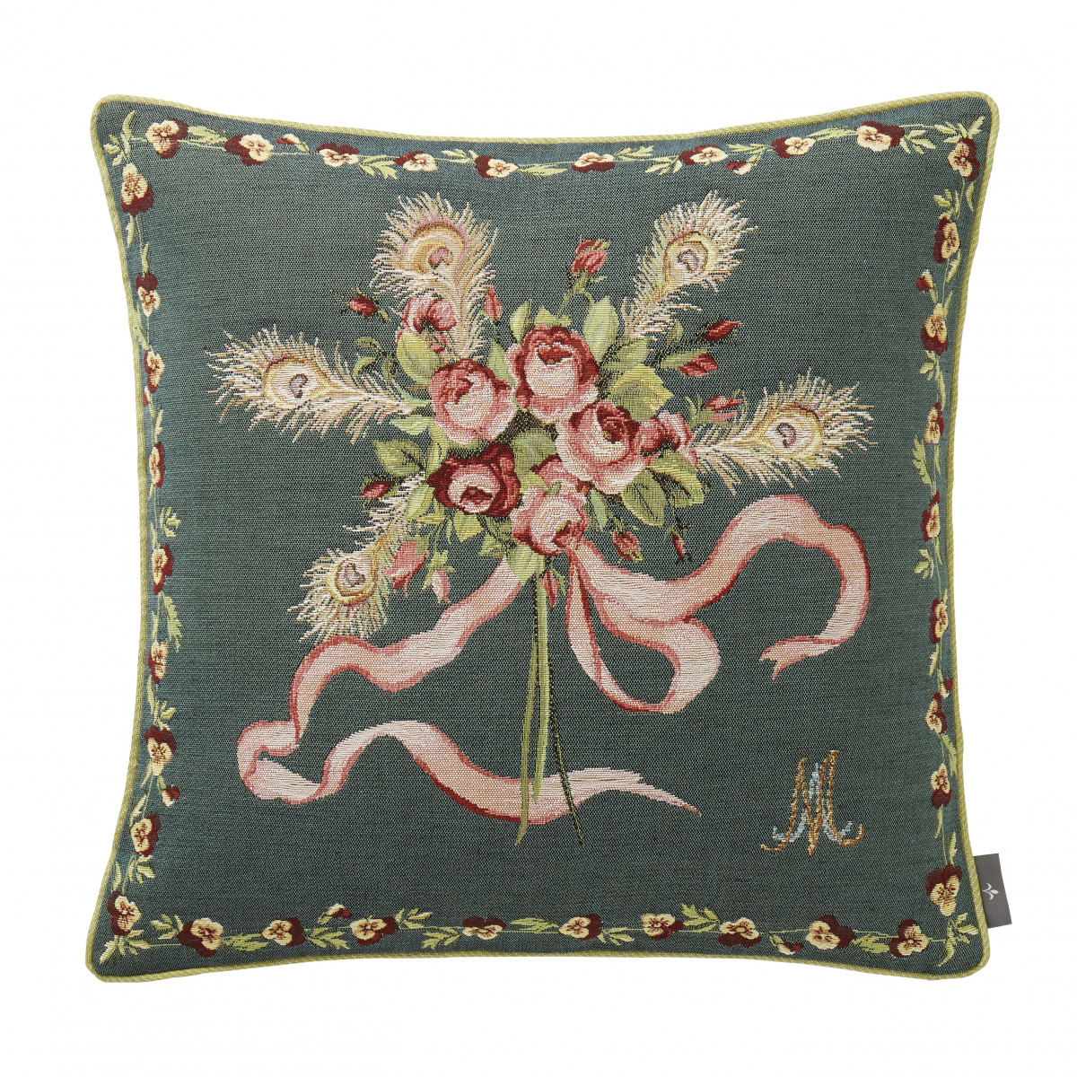 Coussin marie Antoinette tissé Vert 50 x 50 Coussin marie Antoinette tissé Vert 50 x 50