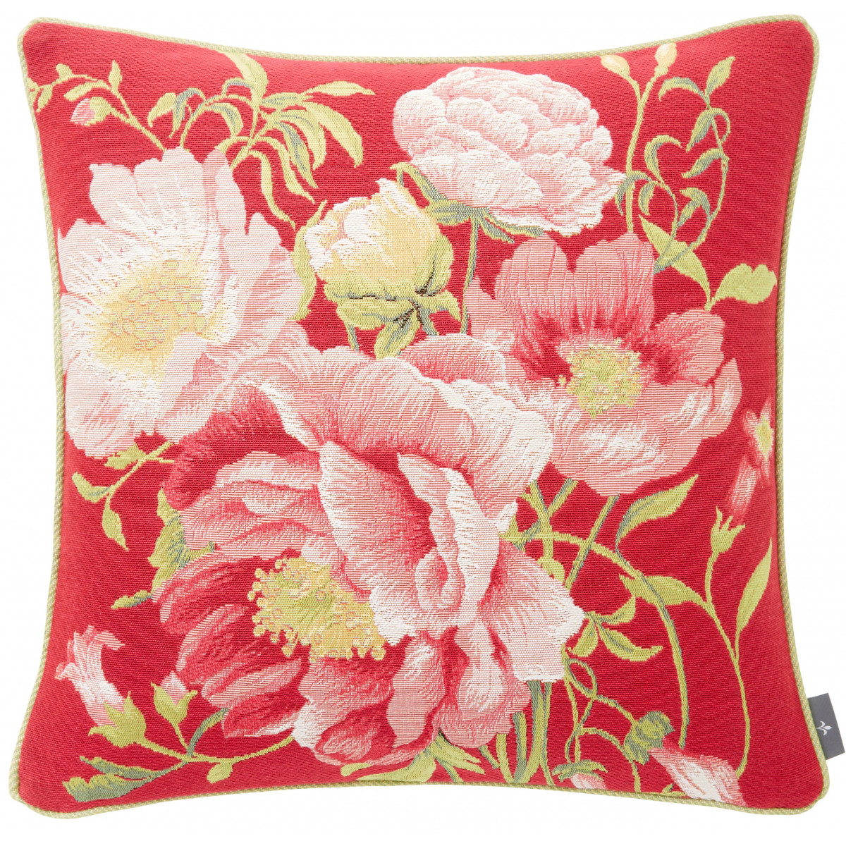 Coussin tapisserie multi pivoines Rose 50 x 50 Coussin tapisserie multi pivoines Rose 50 x 50