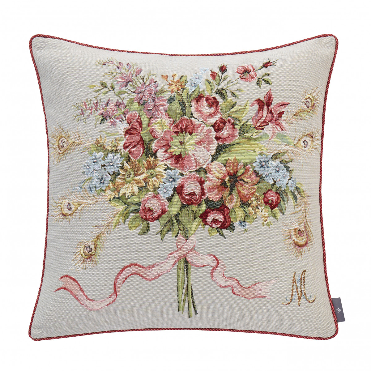Coussin marie Antoinette tissé Gris 50 x 50 Coussin marie Antoinette tissé Gris 50 x 50
