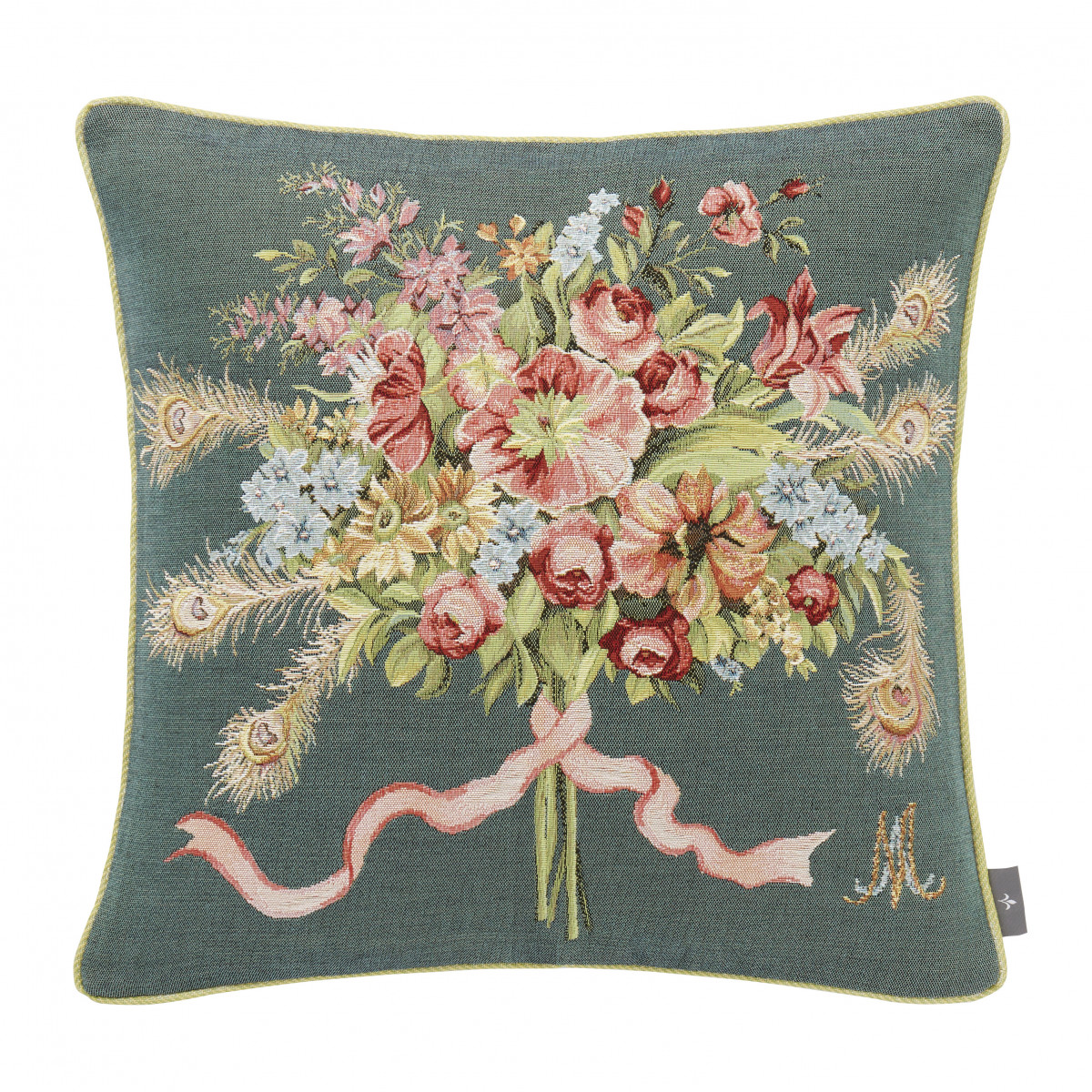 Coussin marie Antoinette tissé Vert 50 x 50 Coussin marie Antoinette tissé Vert 50 x 50