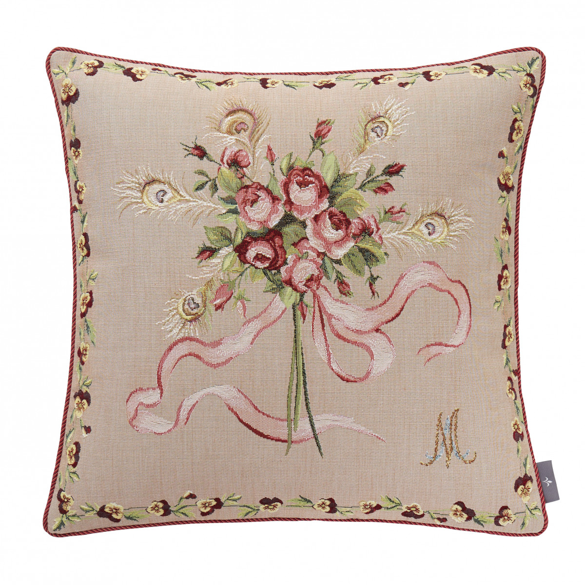 Coussin marie Antoinette tissé Beige 50 x 50 Coussin marie Antoinette tissé Beige 50 x 50