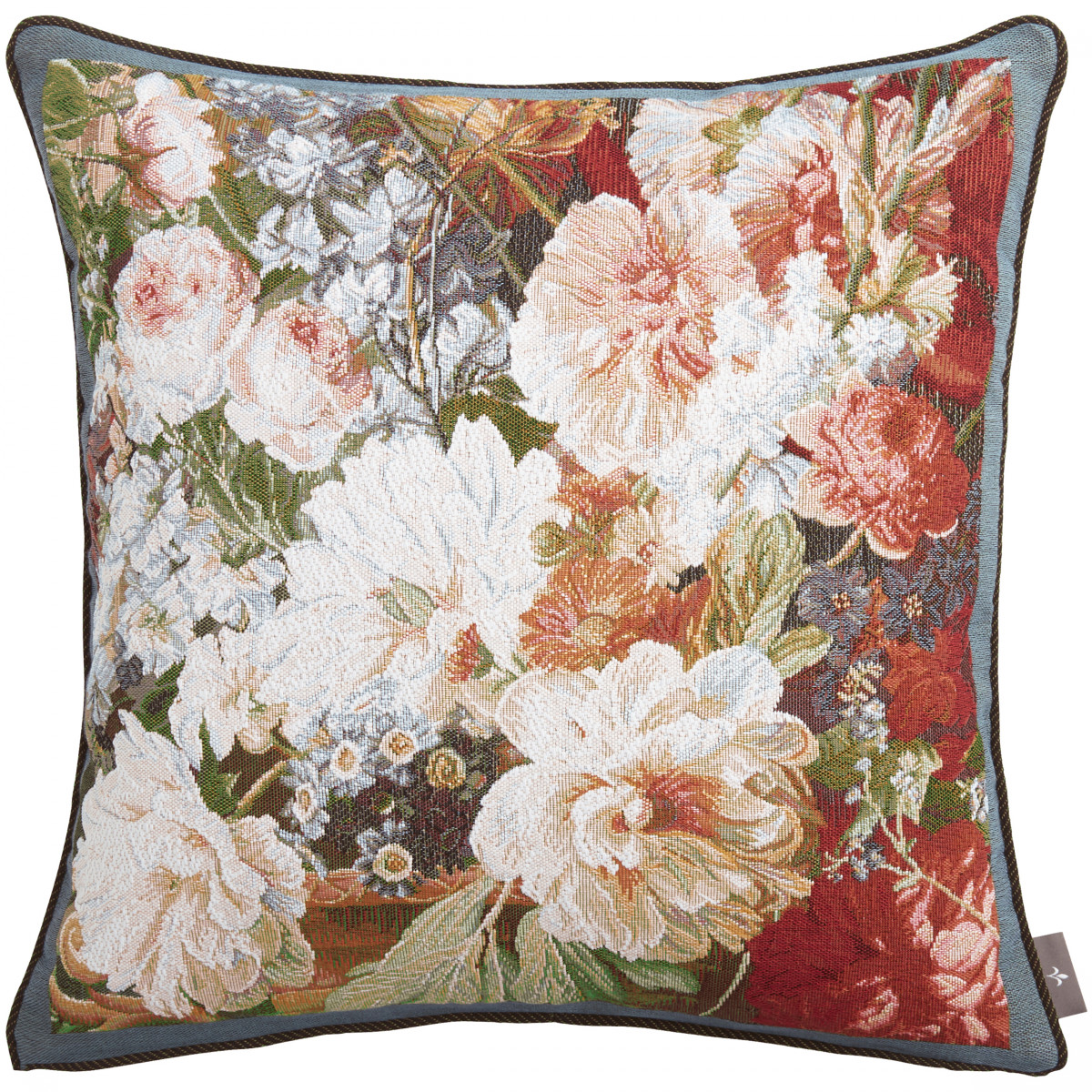 Coussin tapisserie bouquet classique Bleu 50 x 50 Coussin tapisserie bouquet classique Bleu 50 x 50