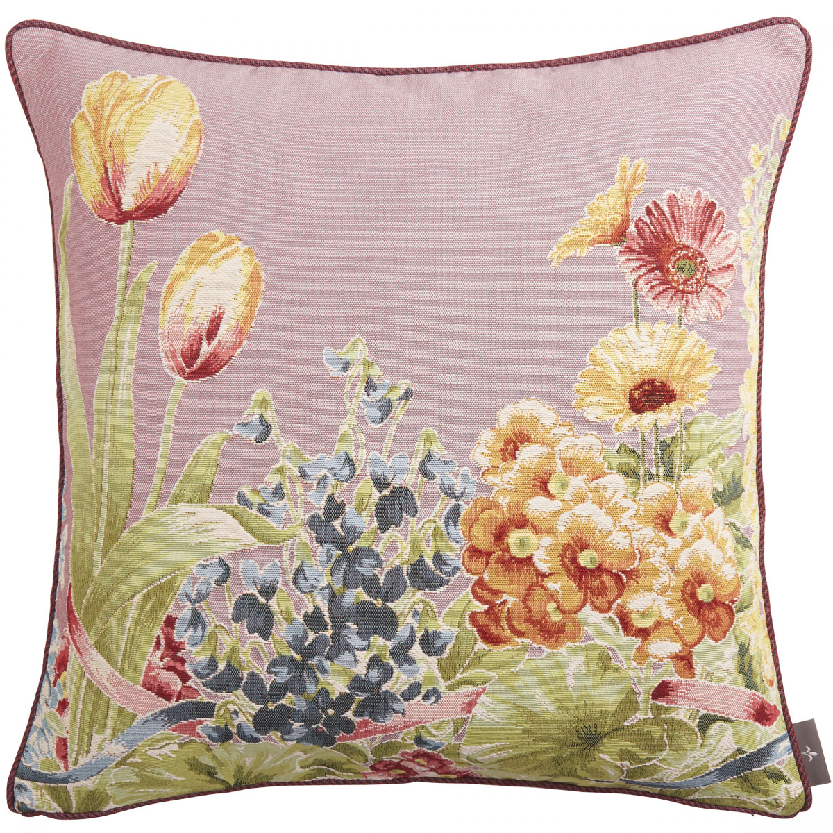 Coussin tapisserie jardin de fleurs Violet 50 x 50 Coussin tapisserie jardin de fleurs Violet 50 x 50