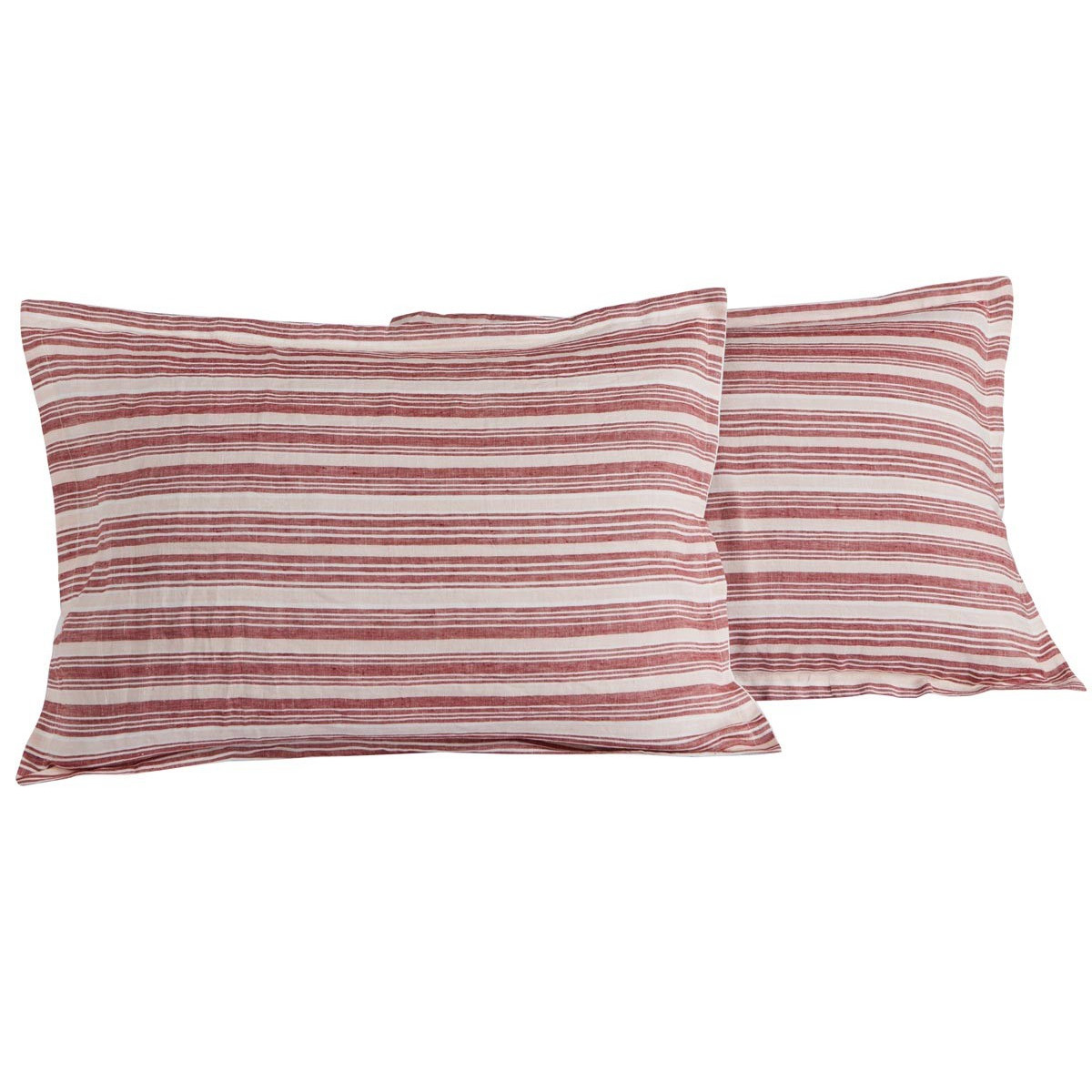 Lot de 2 taies d'oreiller en lin/co Cardinal 50x70 cm Lot de 2 taies d'oreiller en lin/co Cardinal 50x70 cm