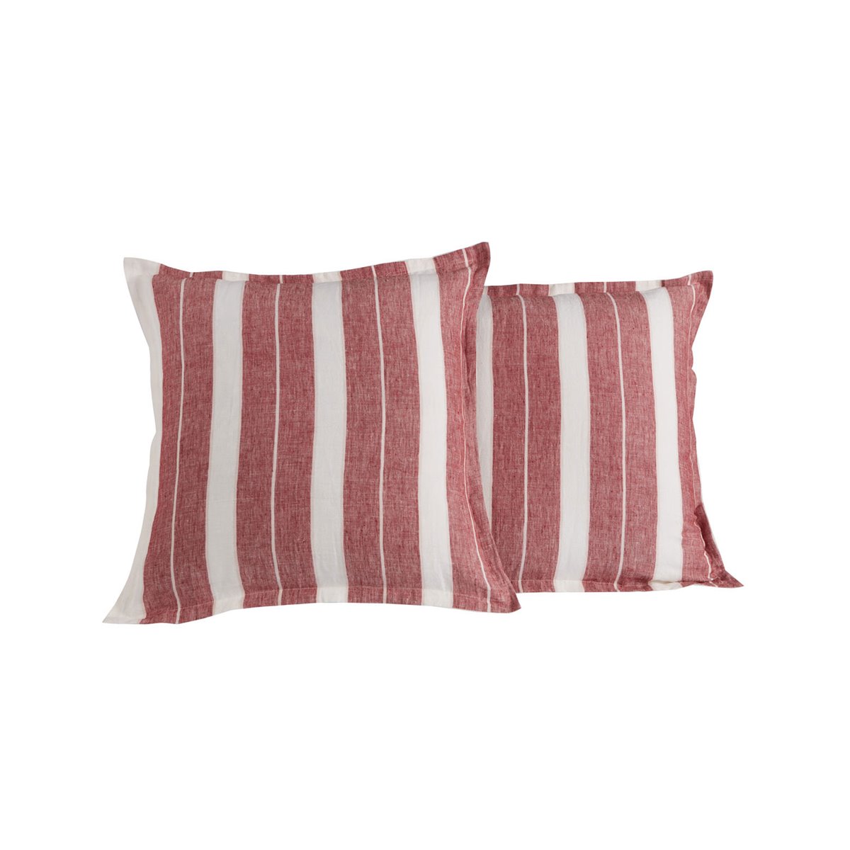 Lot de 2 taies d'oreiller en lin/co Cardinal 65x65 cm Lot de 2 taies d'oreiller en lin/co Cardinal 65x65 cm