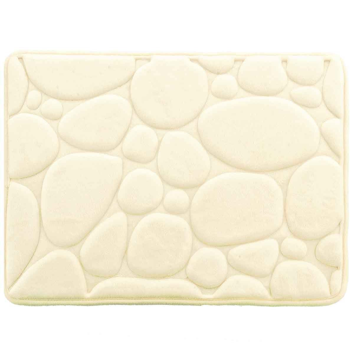 Tapis de bain mémoire de forme Ecru 43x61 cm Tapis de bain mémoire de forme Ecru 43x61 cm