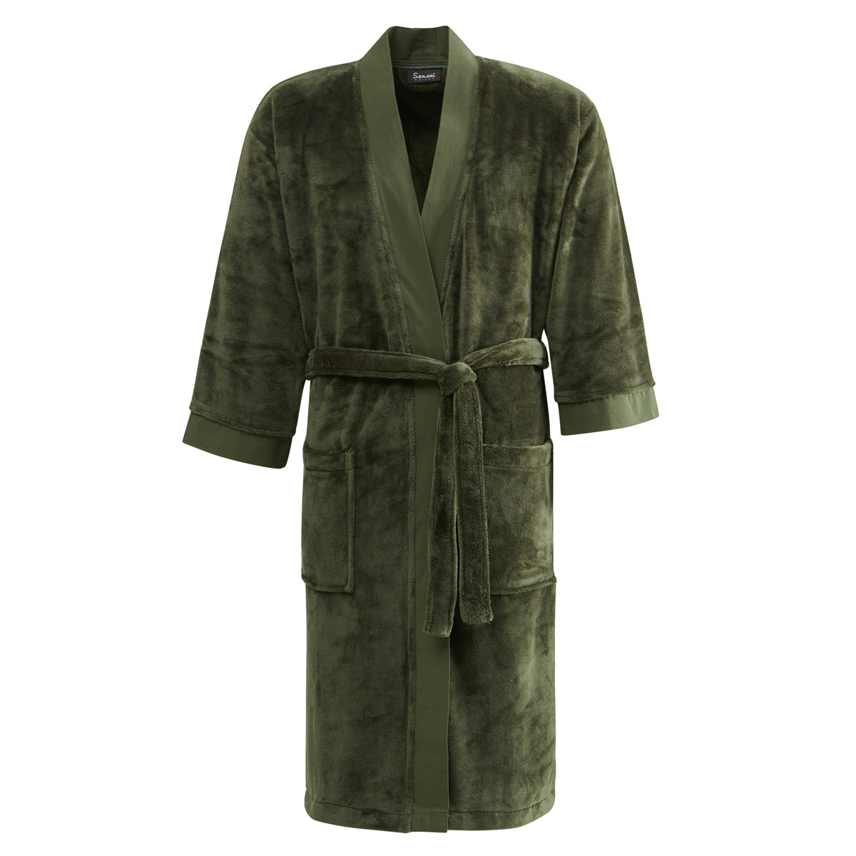 peignoir kimono mixte polaire chaud  eucalyptus m