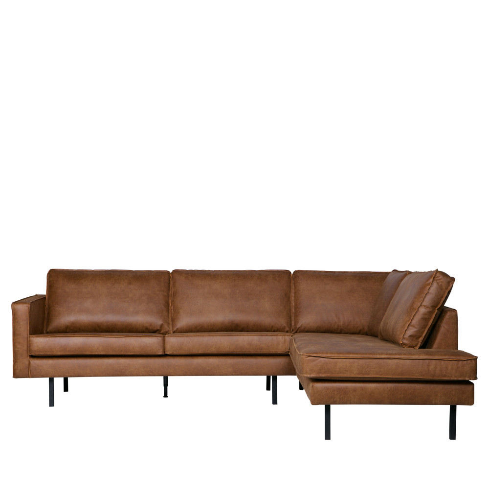 Canapé d'angle Noir Cuir Luxe Design
