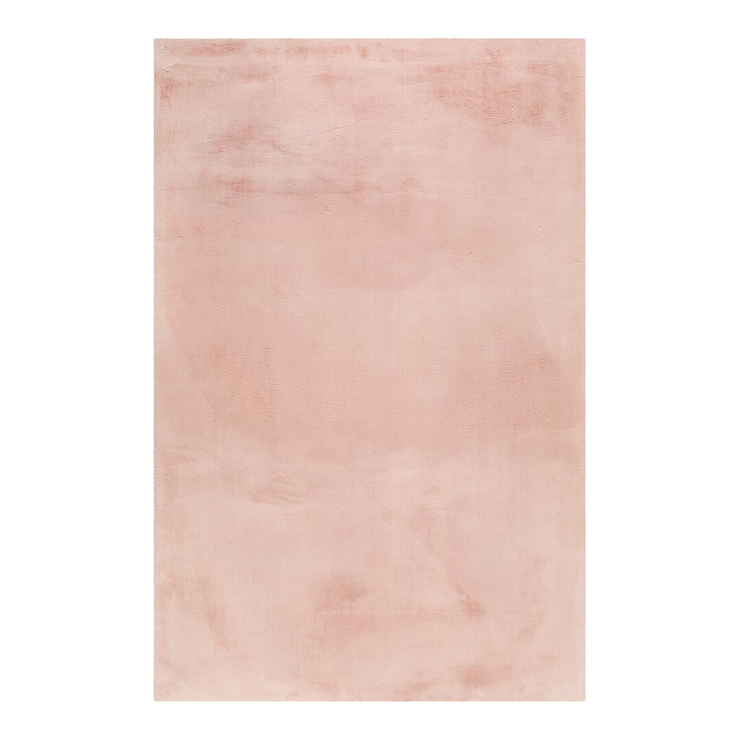 Tapis effet peau de lapin doux tufté rose pour salon, chambre 230x160