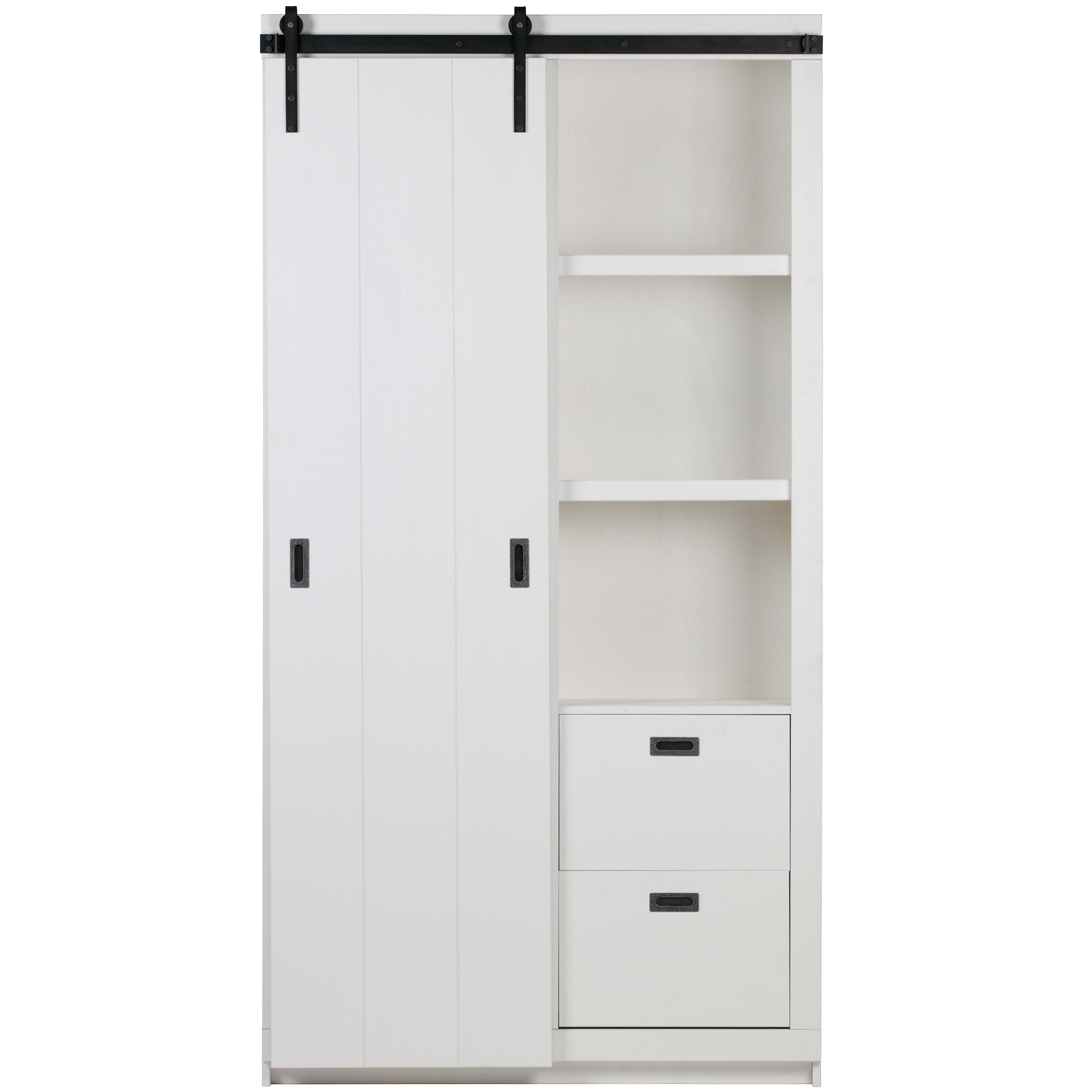 Armoire design bois porte coulissante blanc Armoire design bois porte coulissante blanc