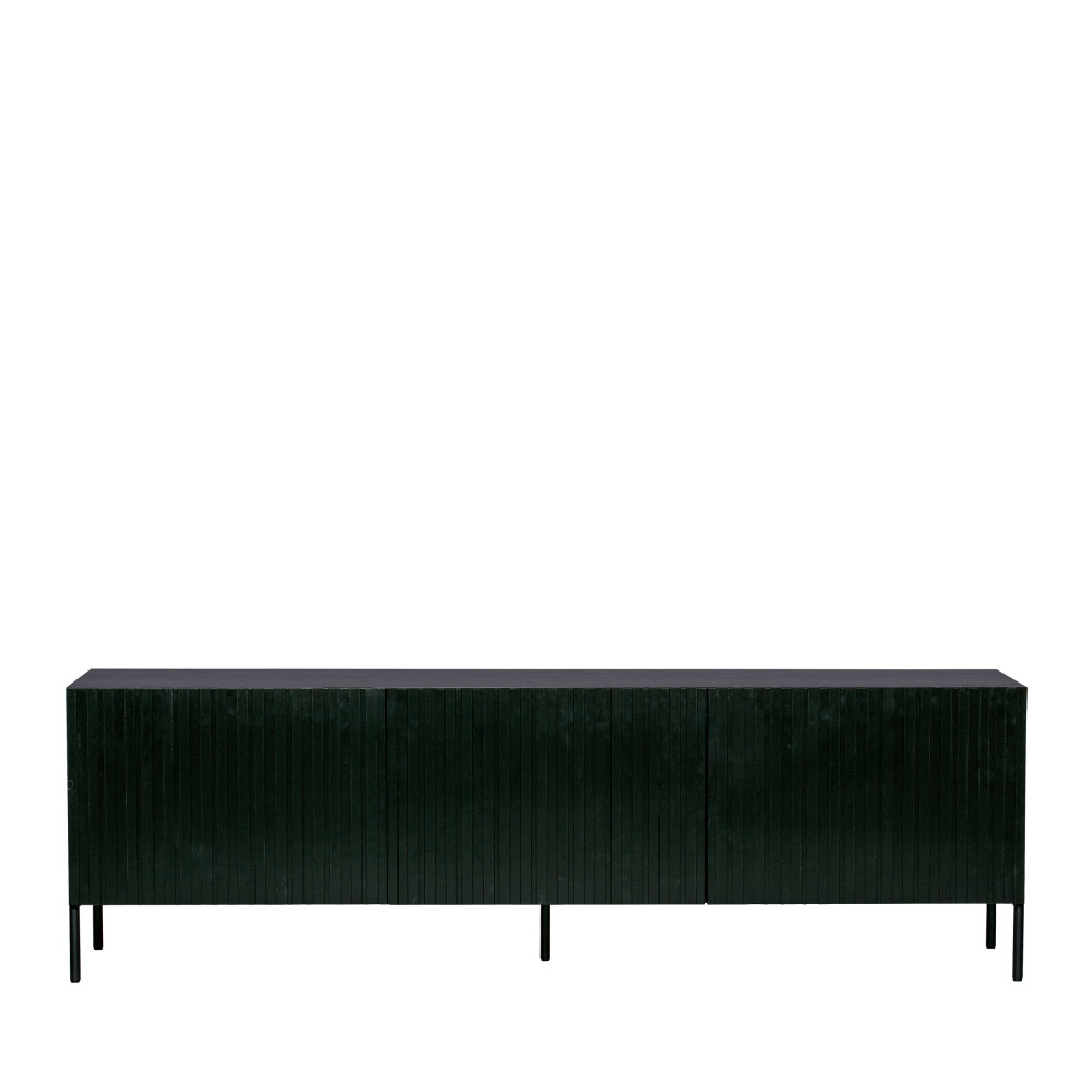 Meuble TV 3 portes en bois noir