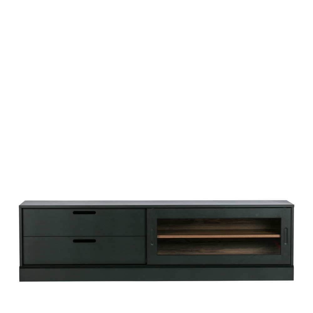 Meuble TV en bois noir