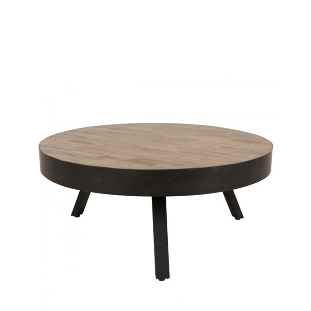 Table basse ronde D74 cm en teck recyclÃ© Large