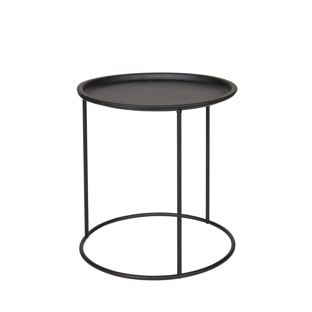Table basse plateau amovible métal M noir