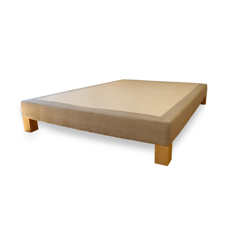 Sommier Deco en bois avec coutil beige cachemire 140x200 Sommier Deco en bois avec coutil beige cachemire 140x200