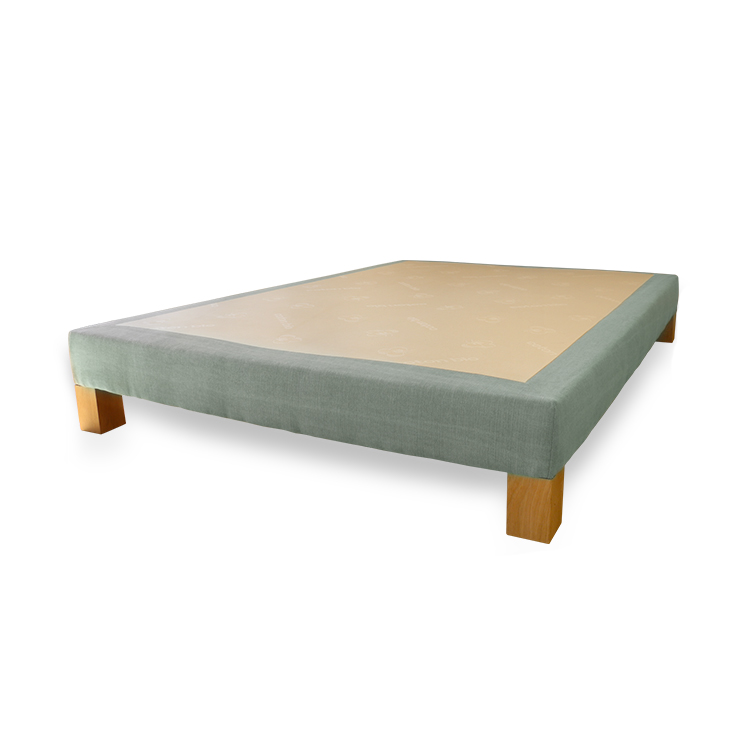 Sommier déco vintage menthe pastel lin et coton bio 140x200 Sommier déco vintage menthe pastel lin et coton bio 140x200