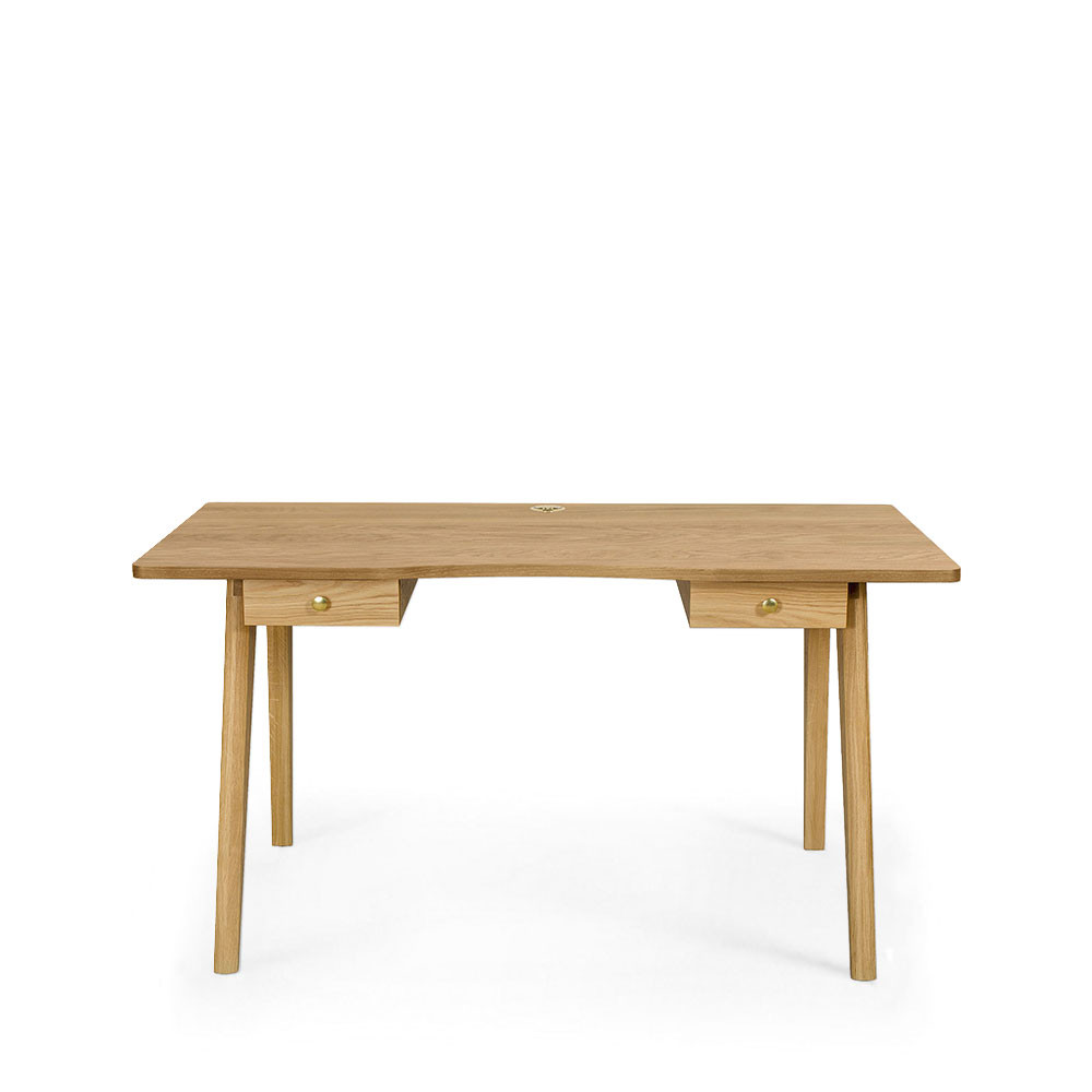 Bureau en bois 2 tiroirs chÃªne