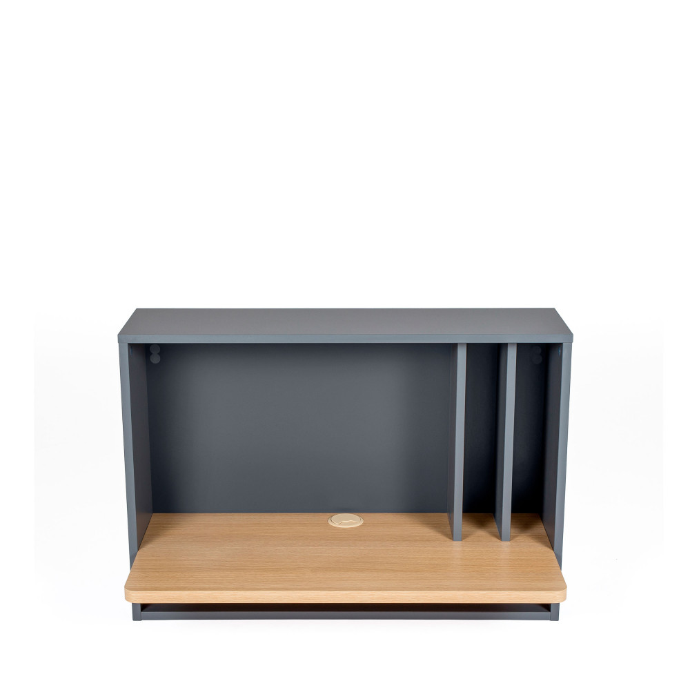 Bureau mural en bois gris
