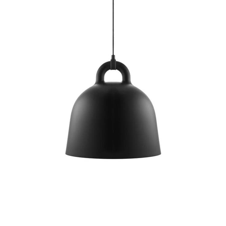 Suspension cloche en aluminium noir D42 cm