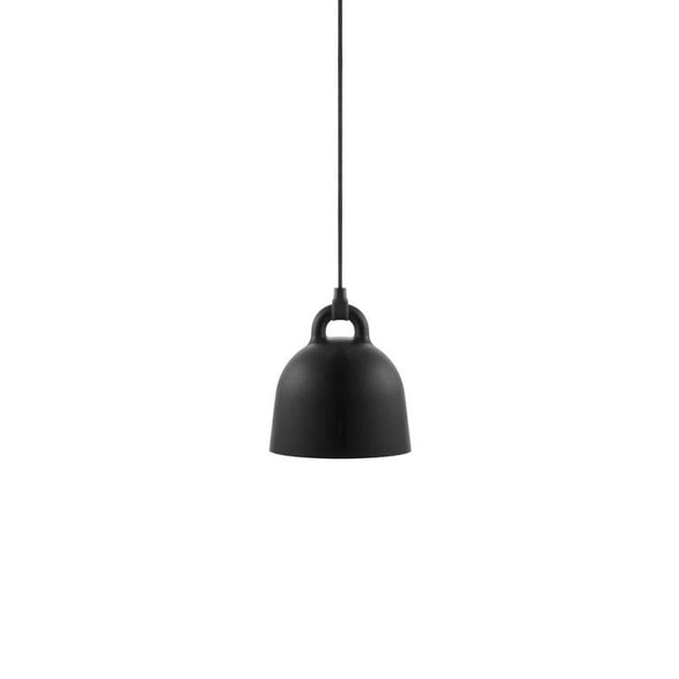 Suspension cloche en aluminium noir D22 cm