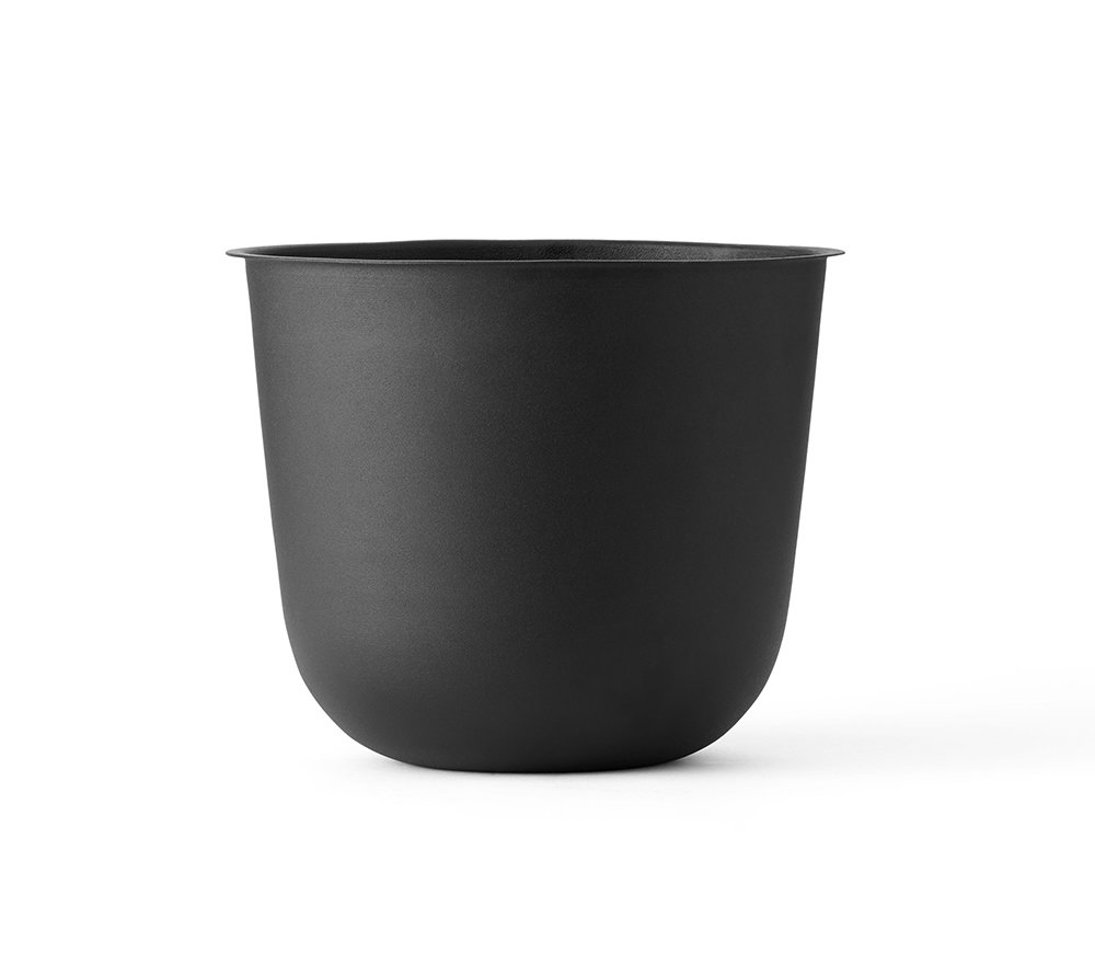 Pot de fleur en acier noir Pot de fleur en acier noir