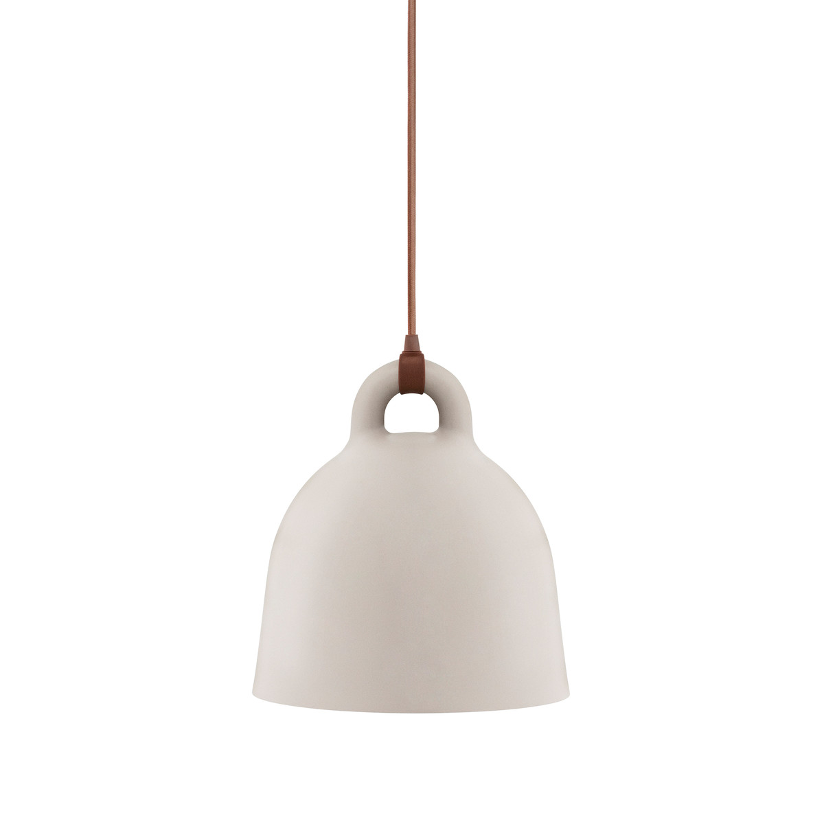 Suspension cloche en aluminium sable D35 cm