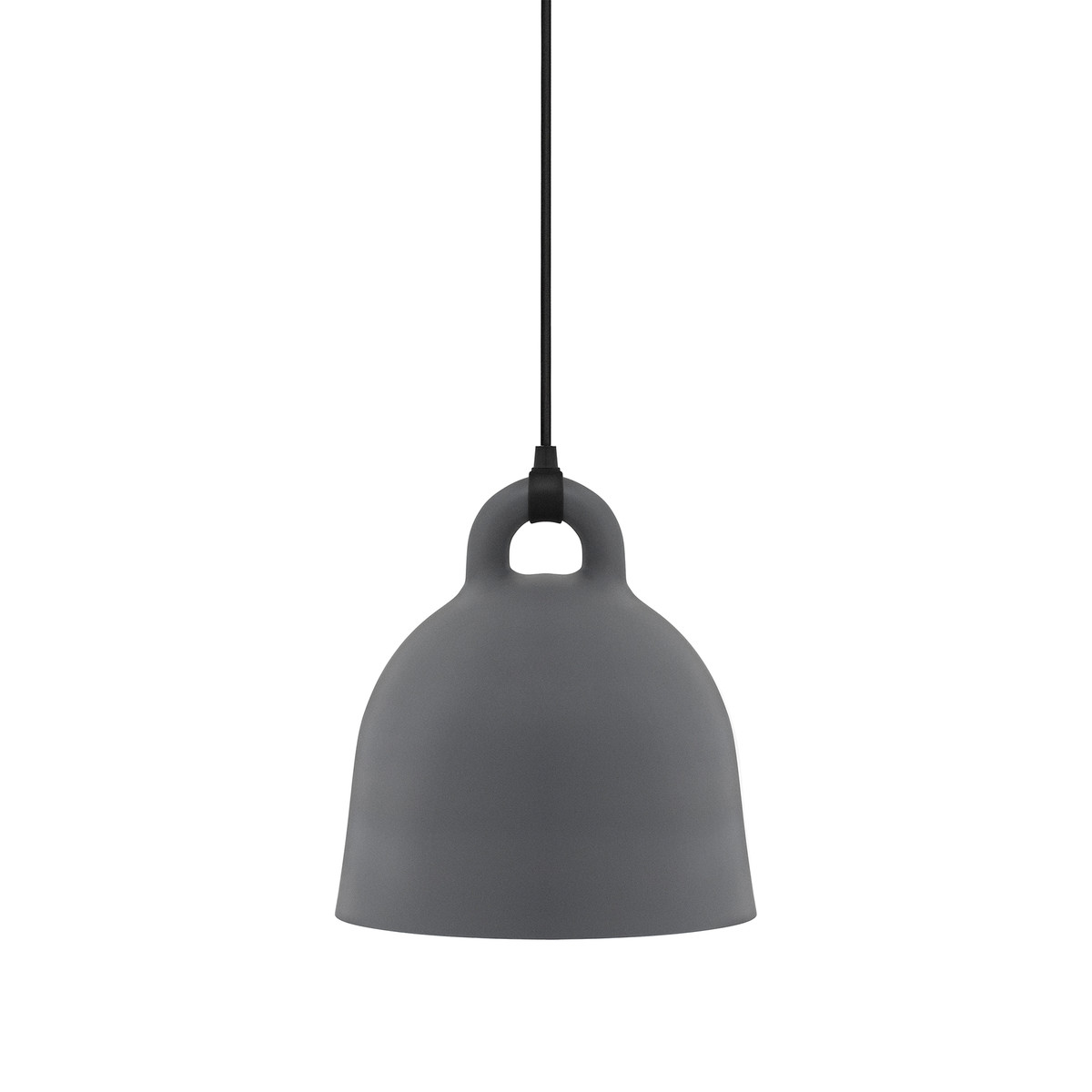 Suspension cloche en aluminium gris D35 cm