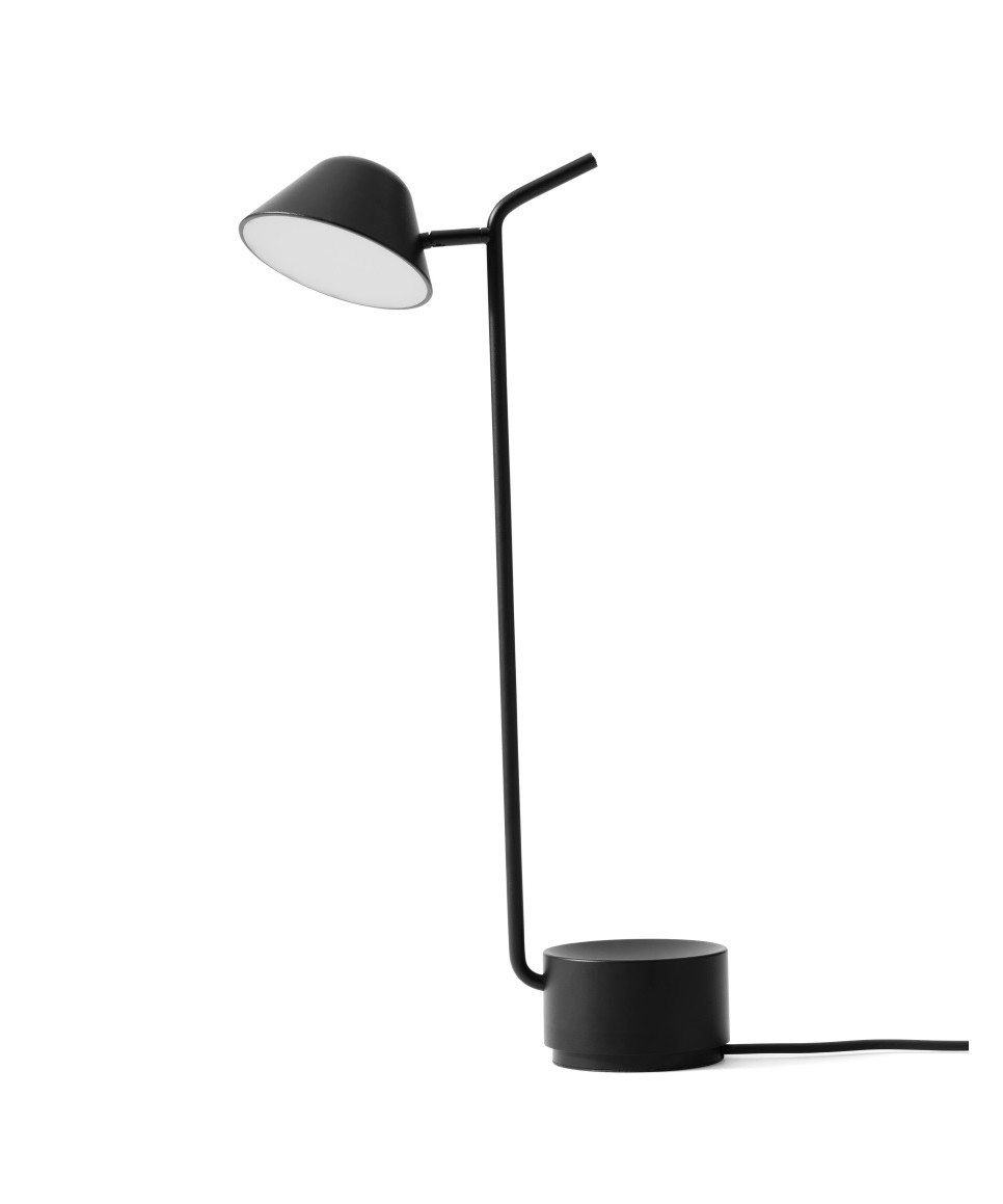 Lampe de table avec bras mobile noir