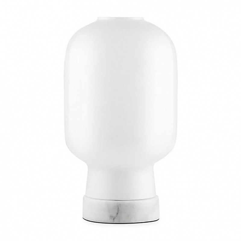 Lampe de table socle en marbre blanc