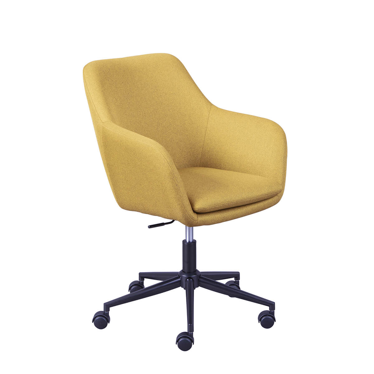 Fauteuil de bureau sur roulettes tissu orange Fauteuil de bureau sur roulettes tissu orange