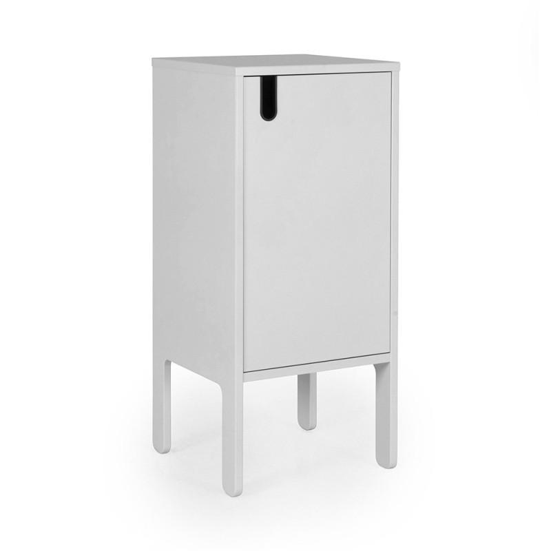 Table de chevet 1 porte style minimaliste Blanc