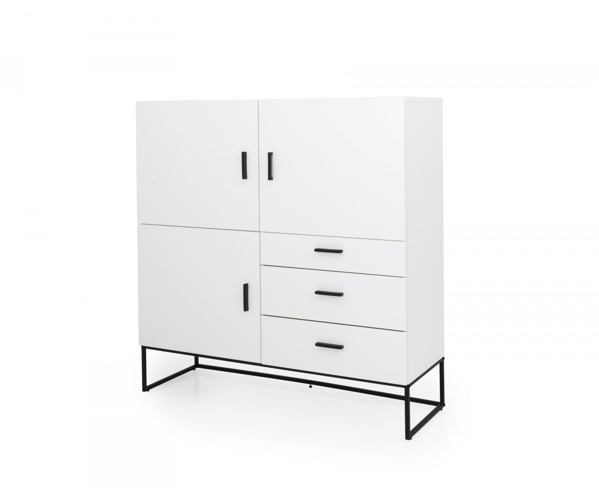 Buffet haut moderne avec placards et tiroirs