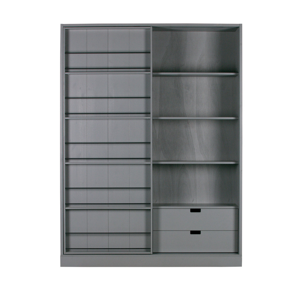 Vaisselier à porte coulissante en pin gris Vaisselier à porte coulissante en pin gris