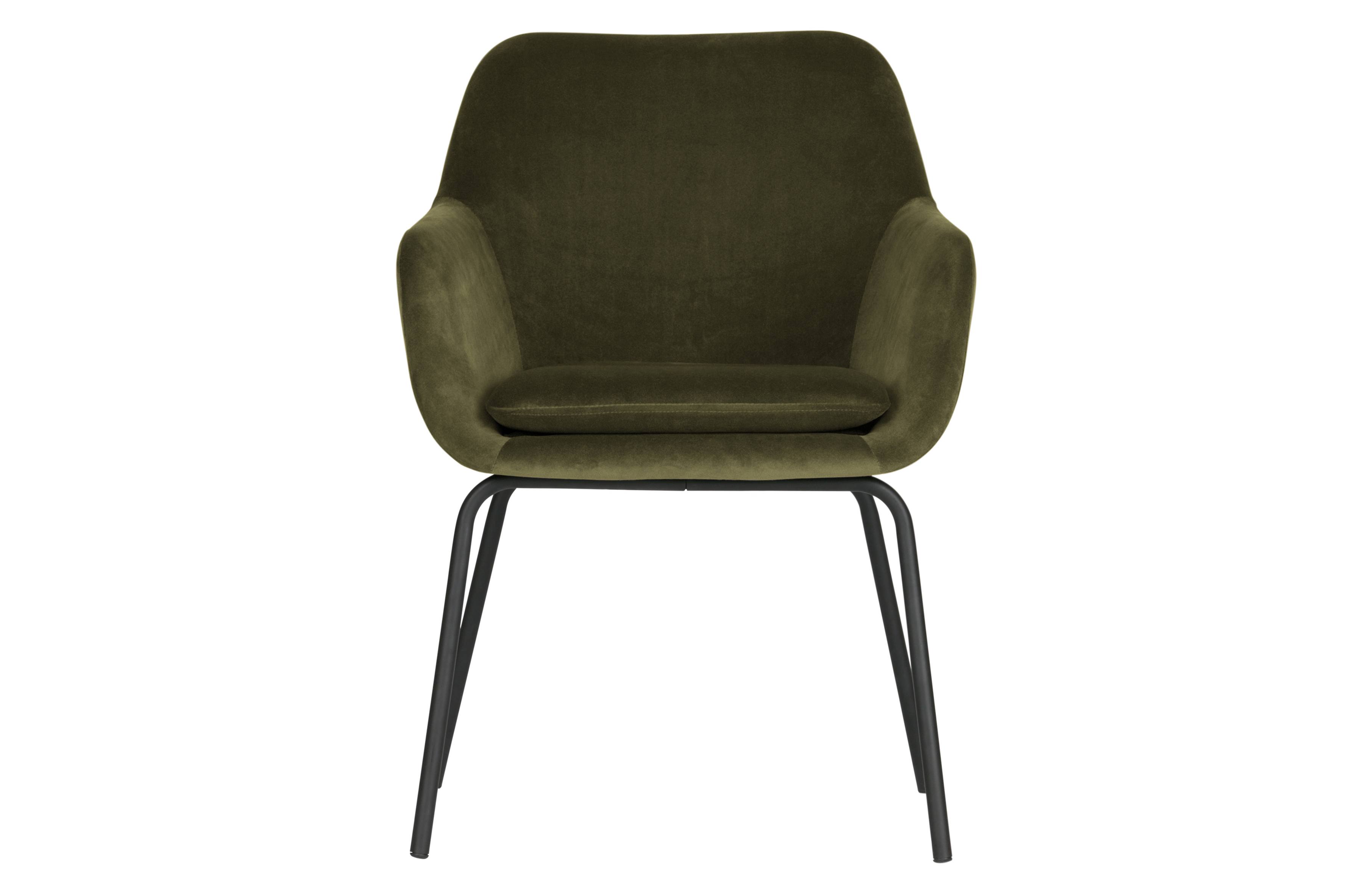2 fauteuils de table en velours vert